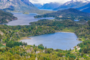 Nahuel Huapi national park from Cerro Campanario near Bariloche, Argentina