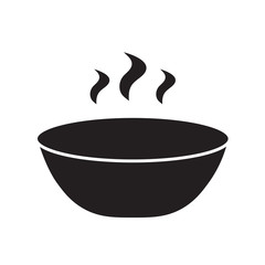 bowl with hot soup icon- vector illustration