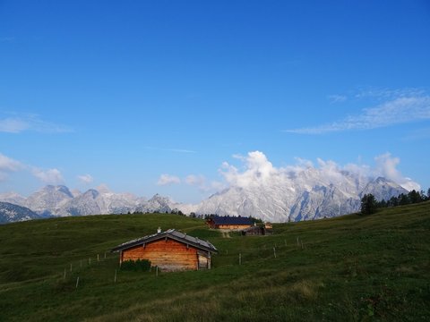 Almh&uuml;tten auf der Gotzenalm im Nationalpark Berchtesgaden