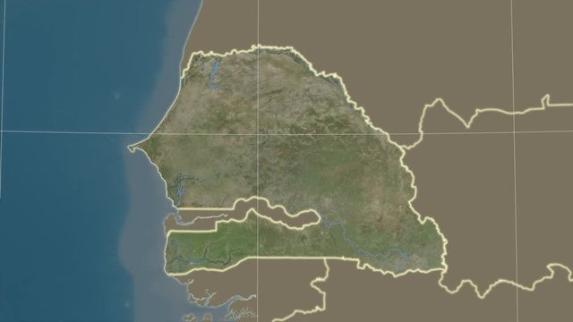 Senegal and neighborhood. Satellite