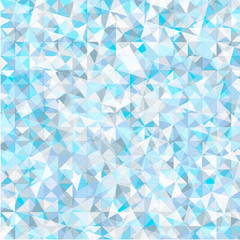 Polygonal frost background. Abstract blue triangle geometrical background, Vector Illustration