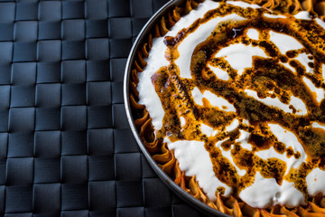 Turkish Manti Manlama / Kayseri Mantisi / Yogurt with Fried Butter Sauce.