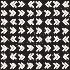 Seamless pattern with hand drawn lines. Abstract background with freehand brush strokes. Black and white texture. Ornament for wrapping paper.