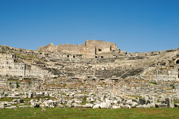 Fototapeta na wymiar Amphitheatre of Miletus, Turkey
