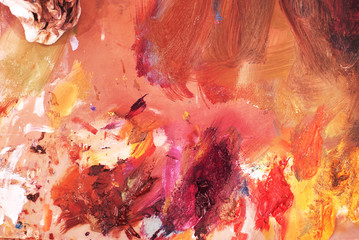 Colorful Paint Texture Mix on the Canvas