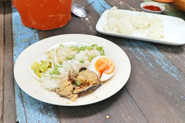 rice noodles boiled spicy fish
