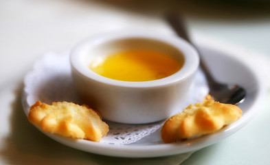 Photo of delicious honey and biscuits