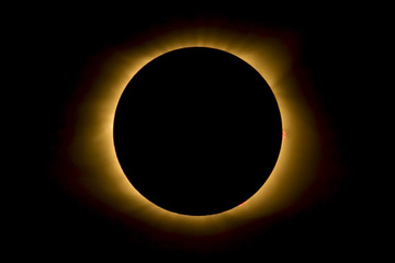 Eclipse Inner Corona and Prominences During Total Solar Eclipse on August 21, 2017