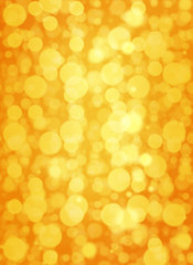 Yellow golden bokeh texture blurred. abstract background. Vintage confetti empty texture.