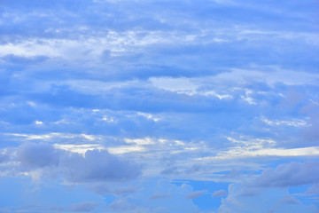 The sky with clouds beatiful Sunset background