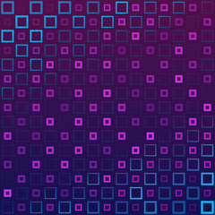Abstract background with colorful squares and wavy thickness gradient