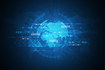 Vector abstract background technology innovation of the future world.