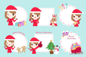 woman with merry christmas