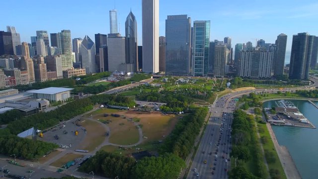 Aerial video Chicago 4k 60p
