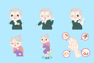 old people with allergy