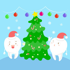 tooth with christmas