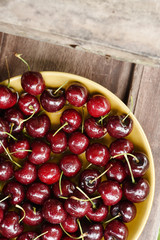 fresh cherry on the plate