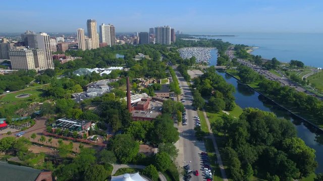 Chicago stock aerial video