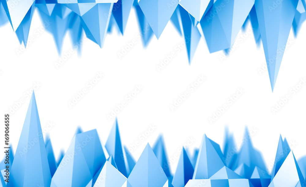 Canvas Prints low poly mountains landscape. polygonal shapes peaks. 3d rendering.