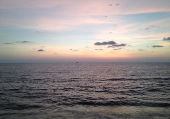 Colorful sky by the sea