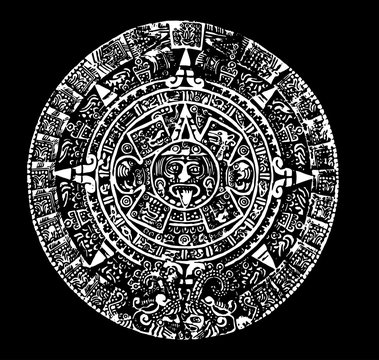 Aztec calendar illustration [vector]