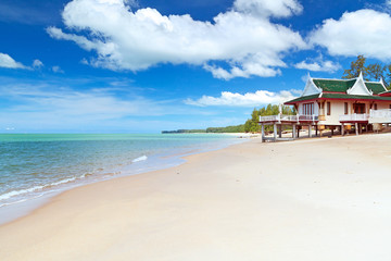 Traditional thai architecture on the beach