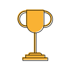 trophy cup isolated icon vector illustration design