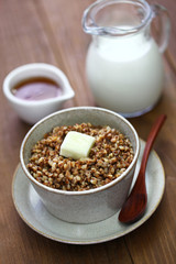 kasha, buckwheat porridge, russian traditional food