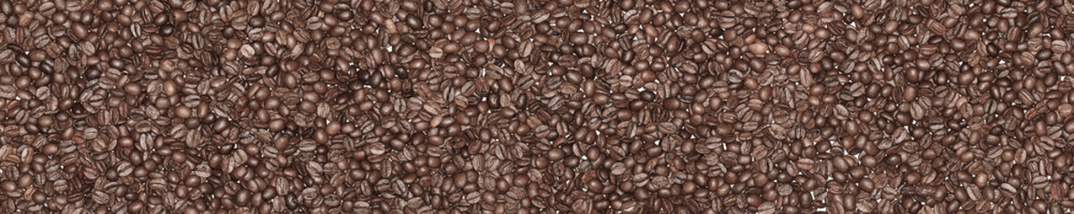 hochauflösendes Panorama Makro von Kaffeebohnen
