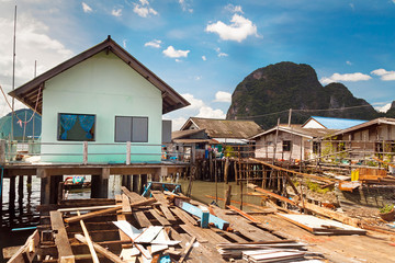 Ko Panyi fishing village at Phang Nga Bay in Thailand