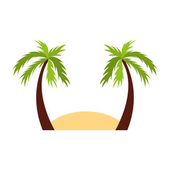 beach landscape isolated icon vector illustration design