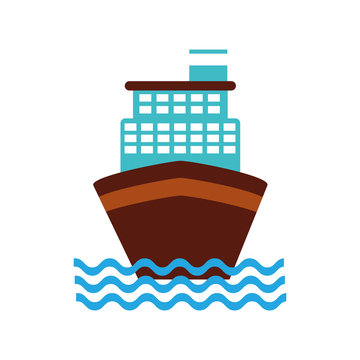 cruise boat isolated icon vector illustration design
