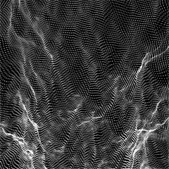 Network Design with Particle. 3d Futuristic technology style. Vector background. Illustration of abstract texture with dots.