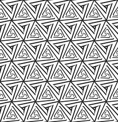 Seamless black and white geometric pattern
