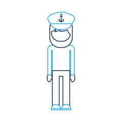 sailor captain avatar character vector illustration design