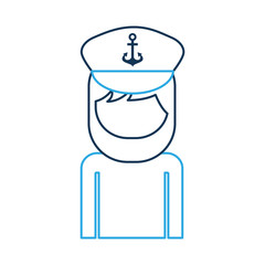 sailor captain avatar character vector illustration design