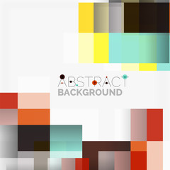 Abstract blocks template design background, simple geometric shapes on white, straight lines and rectangles