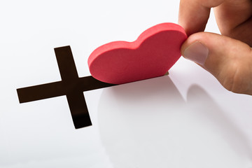Insert Heart Shape In Crucifix Slot