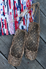 traditional russian bast shoe
