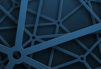 Design background with a cobweb of blue lines