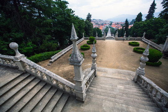 Top view of Lamego city, northern Portugal.