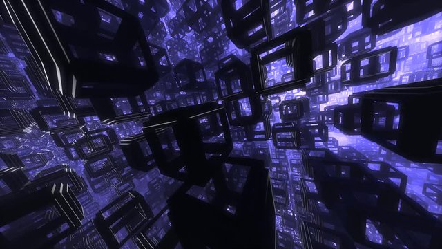 3d struktur blaue stadt