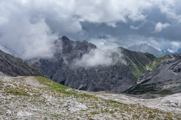 The mountains of Alps in Bavaria, Germany