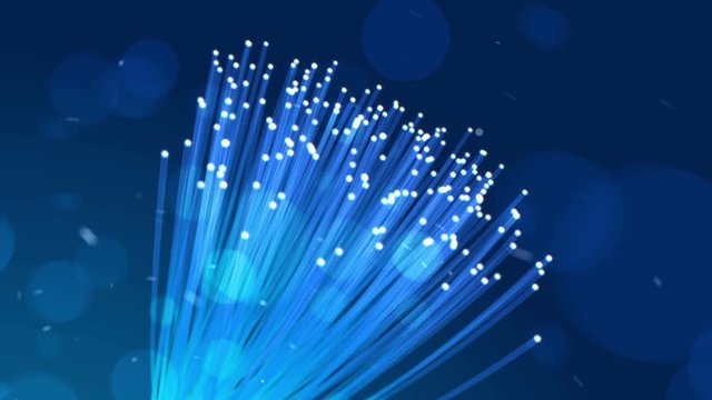 Fiber optical network cable internet technology concept.
