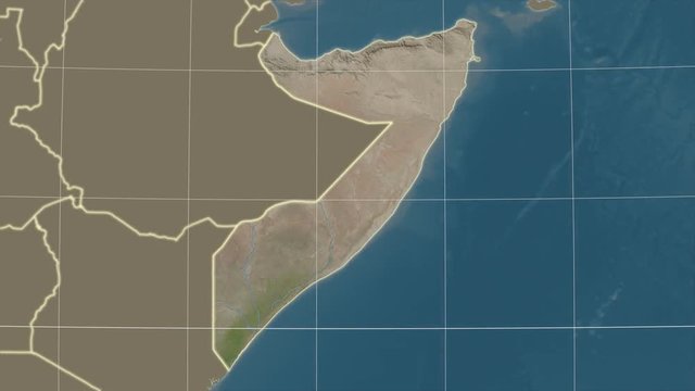 Somalia and neighborhood. Satellite