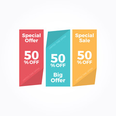 Special Offer, Big Offer & Special Sale 50% Off Labels
