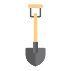 Shovel flat icon, build and argicultural, spade sign vector graphics, a colorful solid pattern on a white background, eps 10.