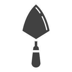 Trowel glyph icon, build and repair, bricklayer sign vector graphics, a solid pattern on a white background, eps 10.