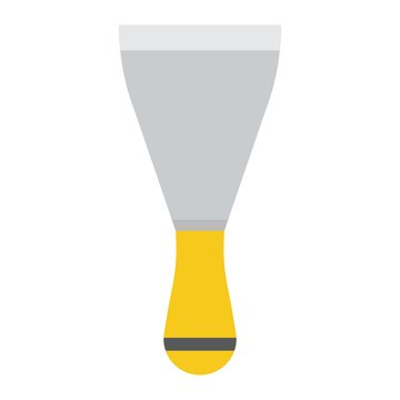 yellow handled paint scraper clip art preview