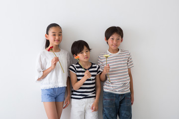 Fototapeta premium 小学生のポートレート